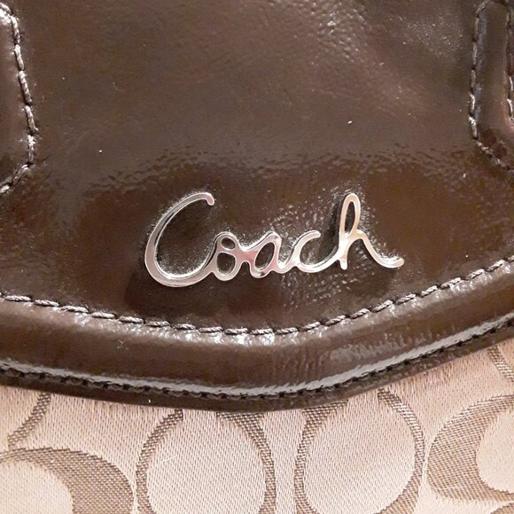 Coach Ashley Signature Satchel Brown Handbag - Picture 6 of 14